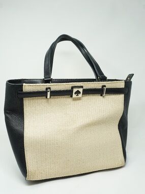 Kate Spade New York Basket Large Shoulder Bag Black/Beige